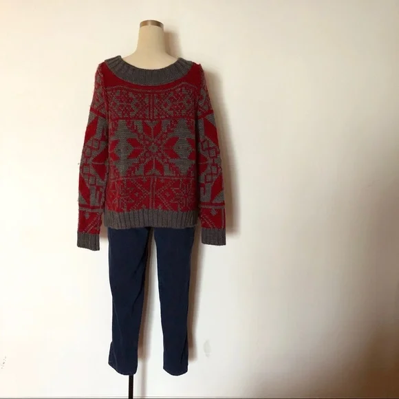 Free People - Chunky Knit Patterned Sweater - Picture 2 of 4